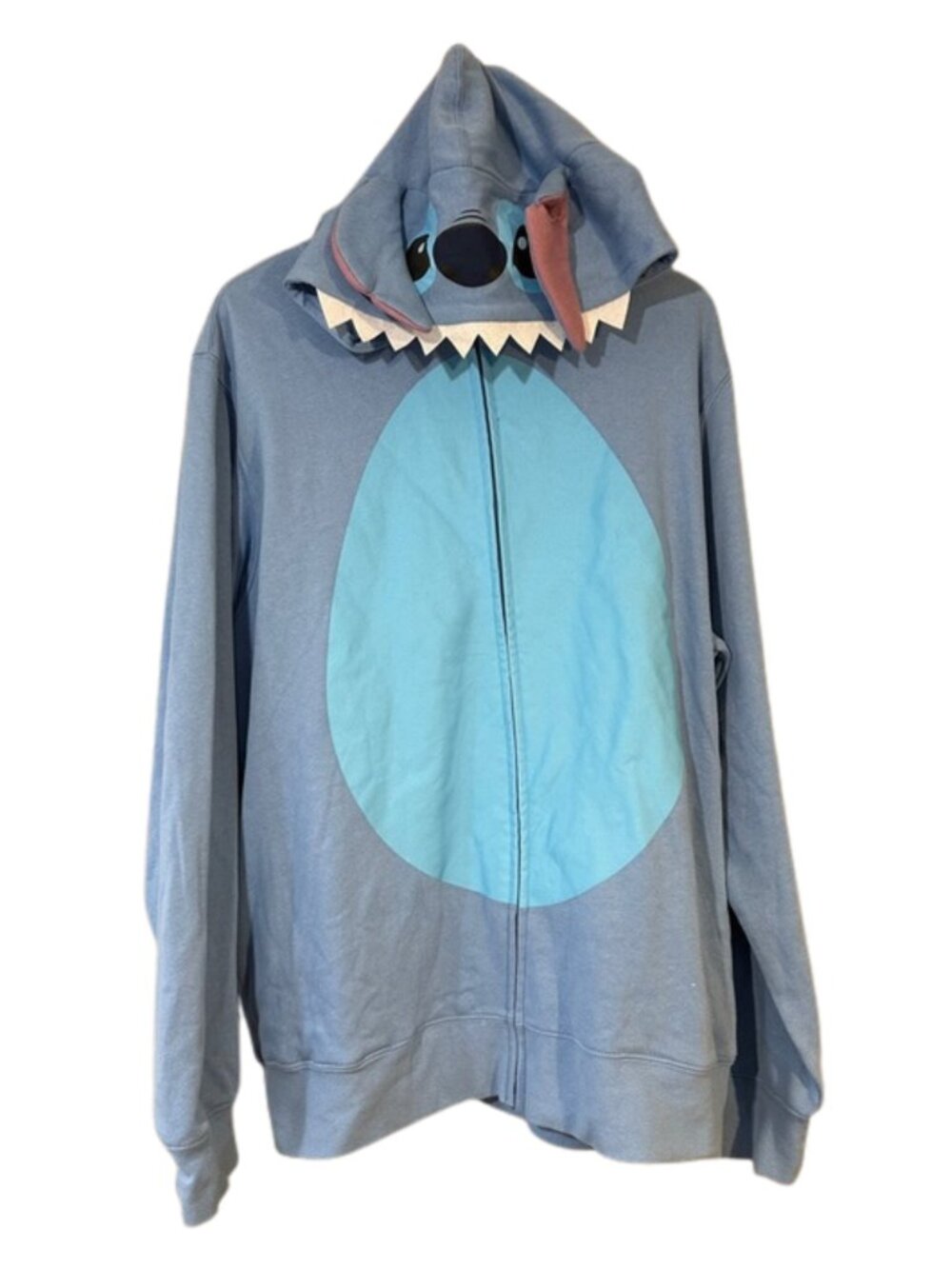 Disney Stitch Zip-Up Hoodie Cosplay Costume Blue Lilo & Stitch Jacket